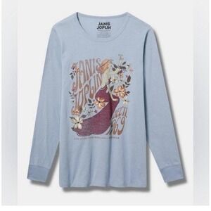 NWT Torrid Janis Joplin‎ Classic Fit Crew Long Sleeve Tee 4X